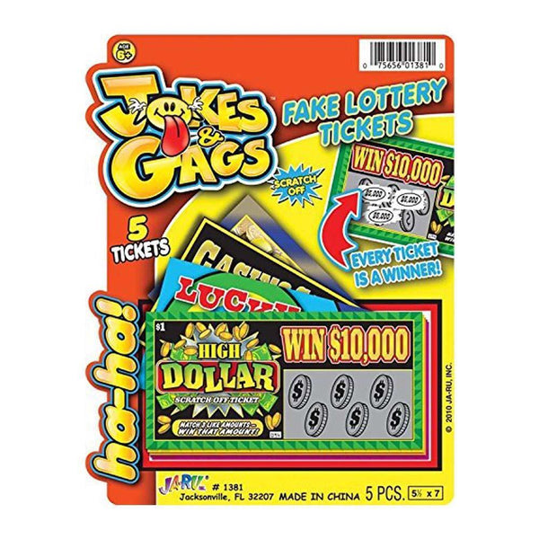 Prank Lotto Tickets 5 Pack GagWorks