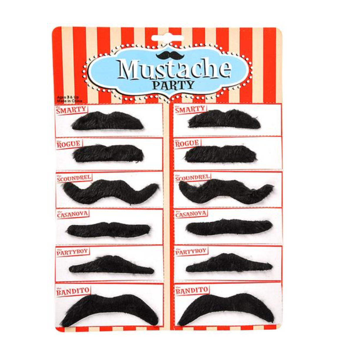 Mustaches - 12 Pack