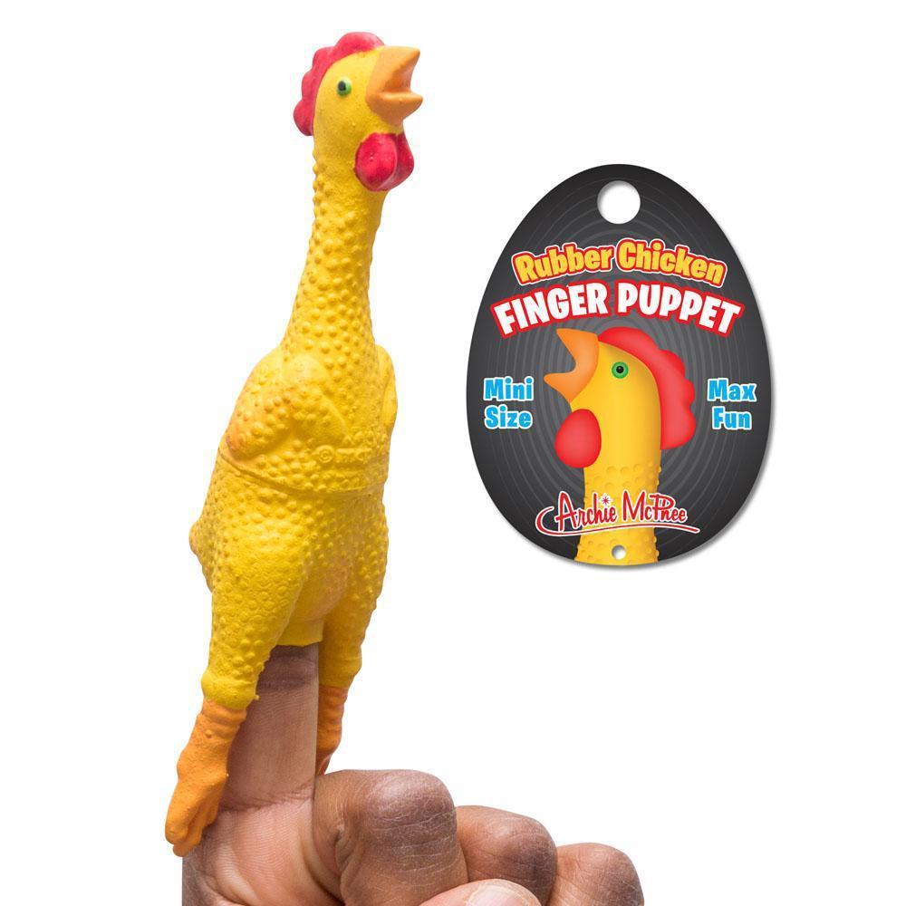 Rubber Chicken Finger Puppet